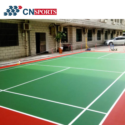 Bright Color Silicon Polyurethane Tennis Rubber Flooring Wear Resistant UV Resistant