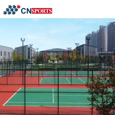 Bright Color Silicon Polyurethane Tennis Rubber Flooring Wear Resistant UV Resistant