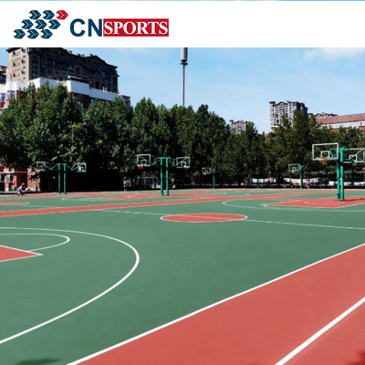 Colorful UV Resistant Silicon Polyurethane Basketball Rubber Flooring Waterproof