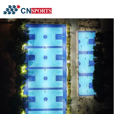 Colorful UV Resistant Silicon Polyurethane Basketball Rubber Flooring Waterproof