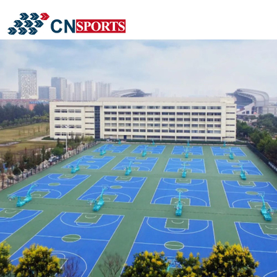 Colorful UV Resistant Silicon Polyurethane Basketball Rubber Flooring Waterproof