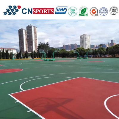 Stable Consistent Rebounce Silicon PU Sports Court Flooring For Basketball With Iaaf