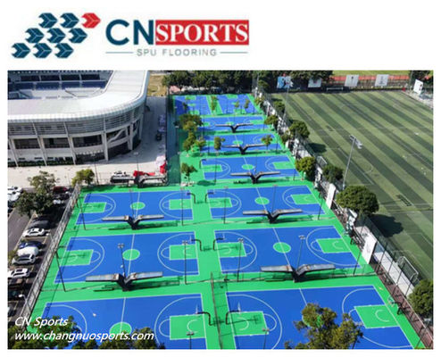 Outdoor Rebound to Normal and Anti-Seepage SPU Basketball Court Flooring