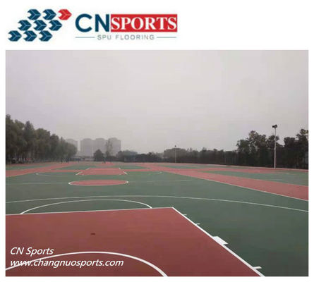158 Tensile Elongation Silicon Pu Sports Flooring High Rebound Resilient