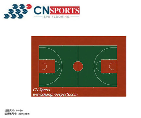 CN-S01 SPU and High Rebound and Environment Friendly Basketball Court Flooring