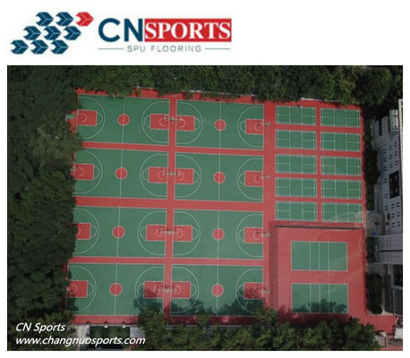 Soundproof Synthetic Bsketball Court Flooring Wear Resistant for Schools