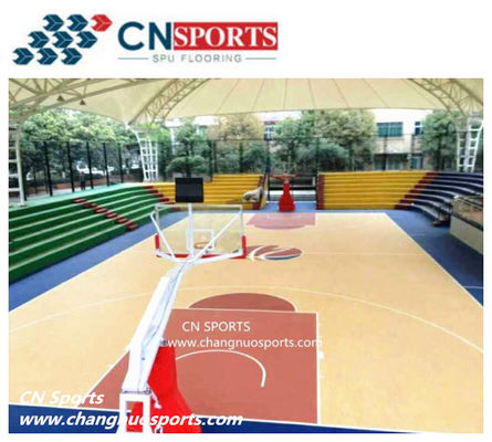 Water Resistance Wooden Crystal Basketball Flooring Anti Slide