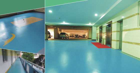 SPU Resilient Rubber Fireproof Flooring Waterproof For Passageway