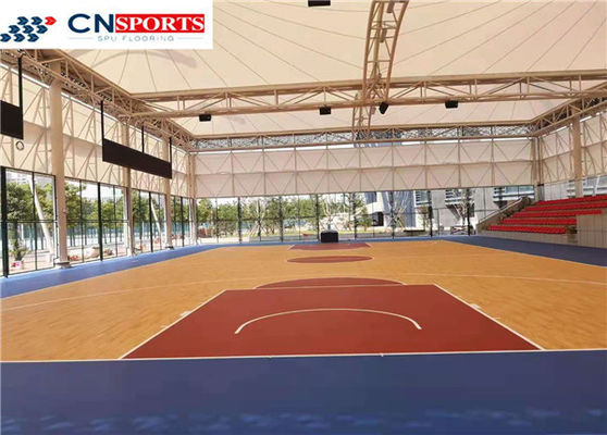 Rubber Synthetic Basketball Court Flooring IAAF Anti Slip