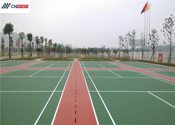Waterproof and High Rebound and No Bubble ,no peeling ,no discoloration silicon PU Tennis Flooring