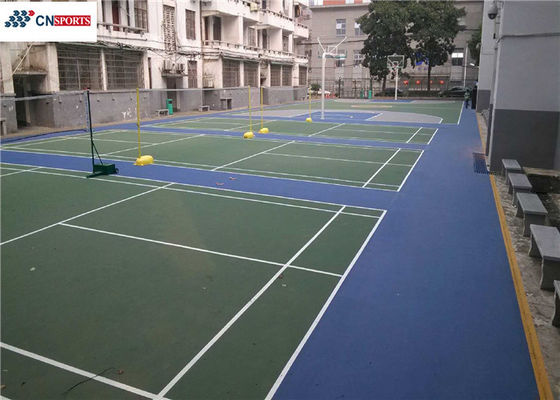 Waterproof and High Rebound and No Bubble ,no peeling ,no discoloration silicon PU Tennis Flooring