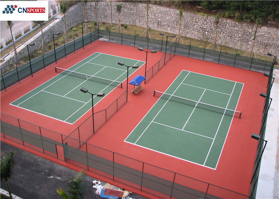CN-S02 Silicon PU Tennis  Flooring and 0mm/min Water Permeability