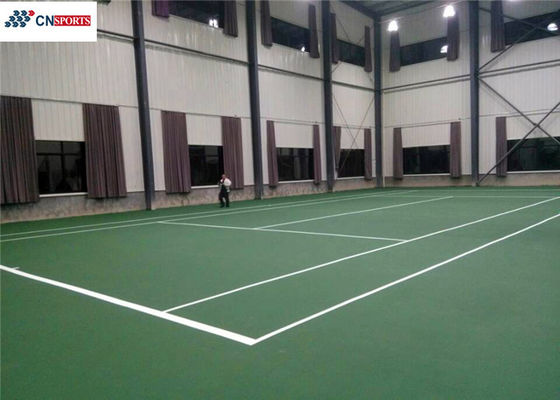 ISO140019001 CN-S02 Waterproof and 5mm Wear-Resistance Silicon Polyurea Tennis  Sports Flooring