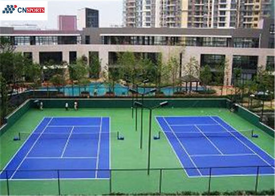 ISO140019001 CN-S02 Waterproof and 5mm Wear-Resistance Silicon Polyurea Tennis  Sports Flooring