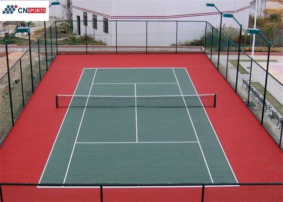 ISO140019001 CN-S02 Waterproof and 5mm Wear-Resistance Silicon Polyurea Tennis  Sports Flooring