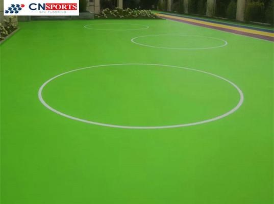 Beautiful Colors Silicon PU Rubber Coating Sports Court Flooring