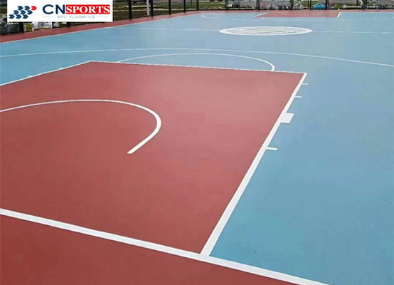 Beautiful Colors Silicon PU Rubber Coating Sports Court Flooring