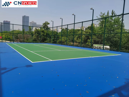 Liquid Painting Silicon PU Coating Rubber Sports Court Flooring